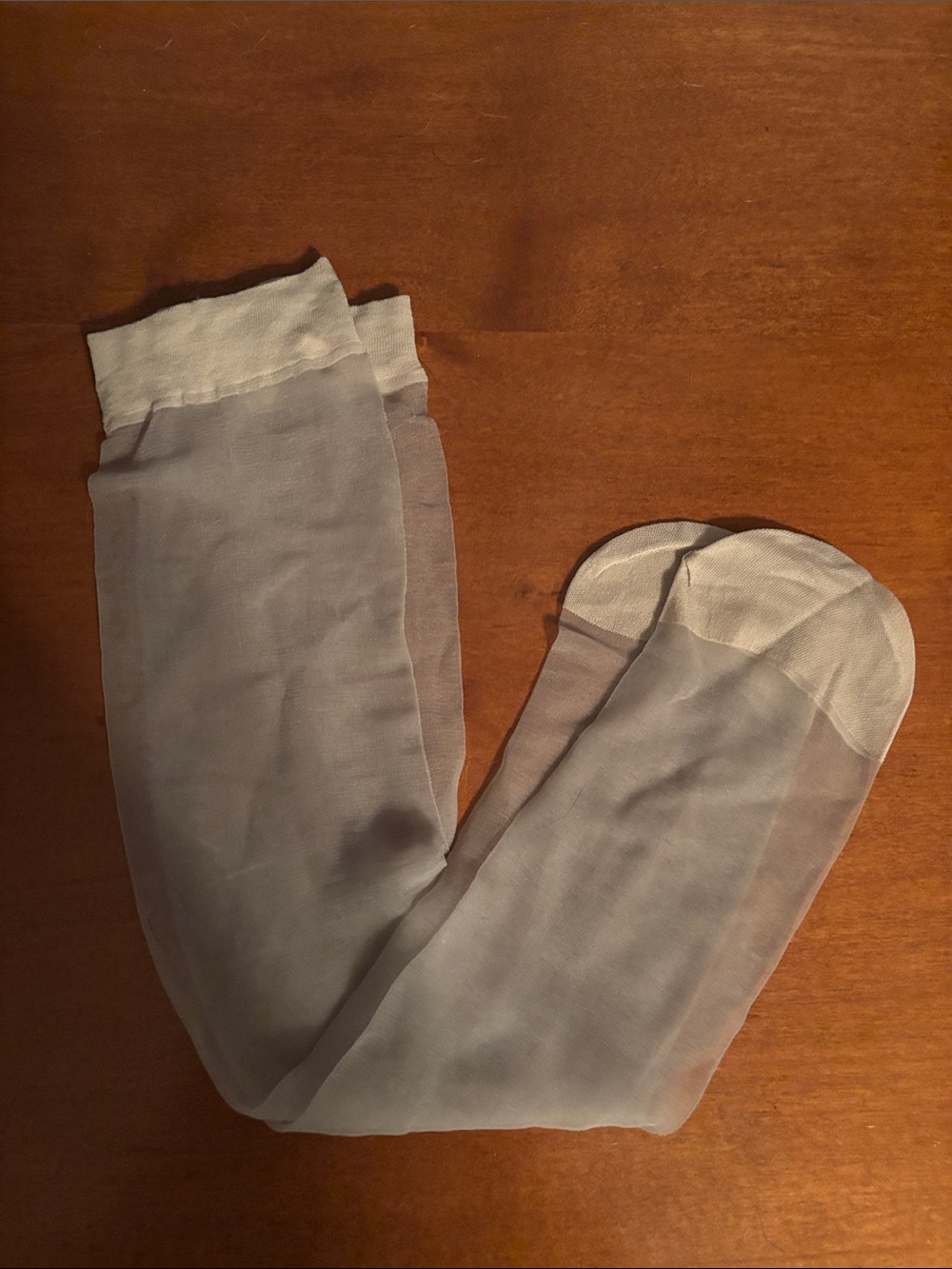 Sheer Light Gray knee high stockings NWT